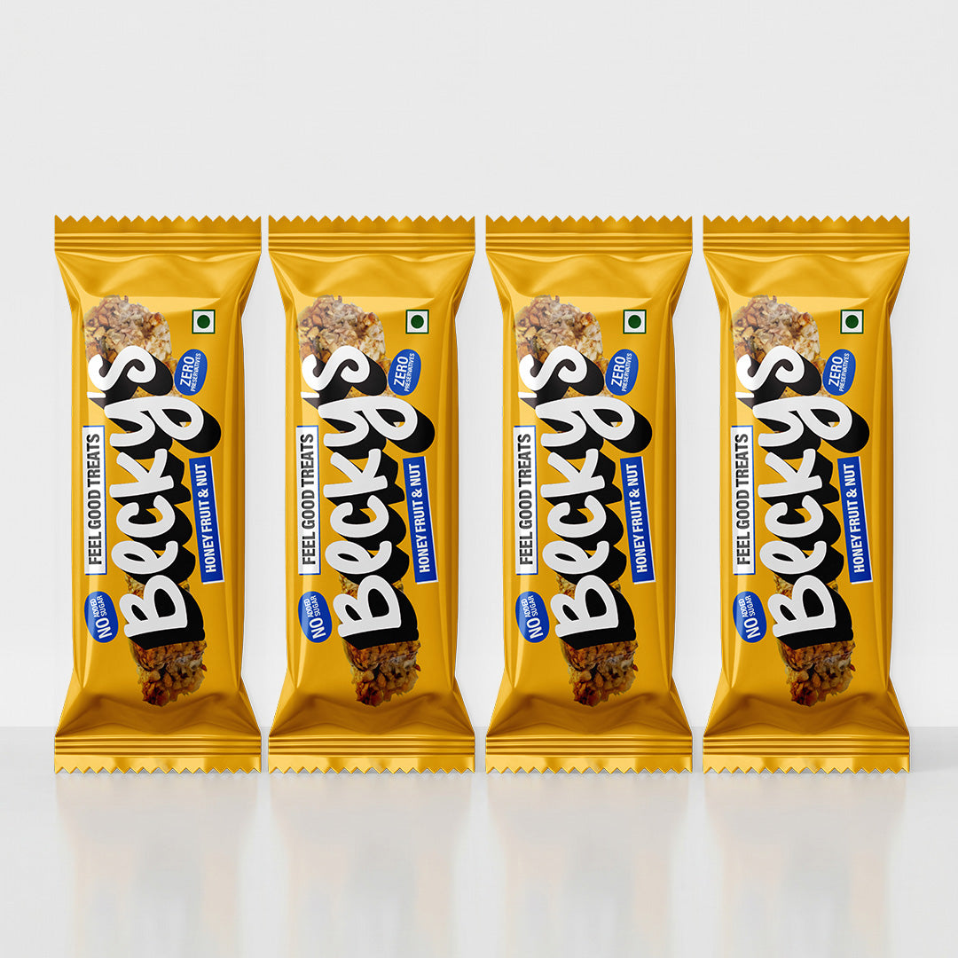 Honey Fruit & Nut Bars (Pack of 4)