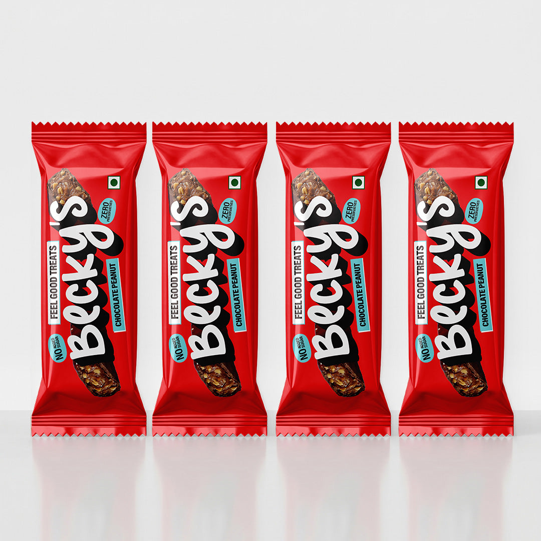 Chocolate Peanut Bars (Pack of 4)